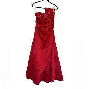 David’s Bridal Prom Bridesmaid Formal Wedding Guest Strapless Gown Size 2